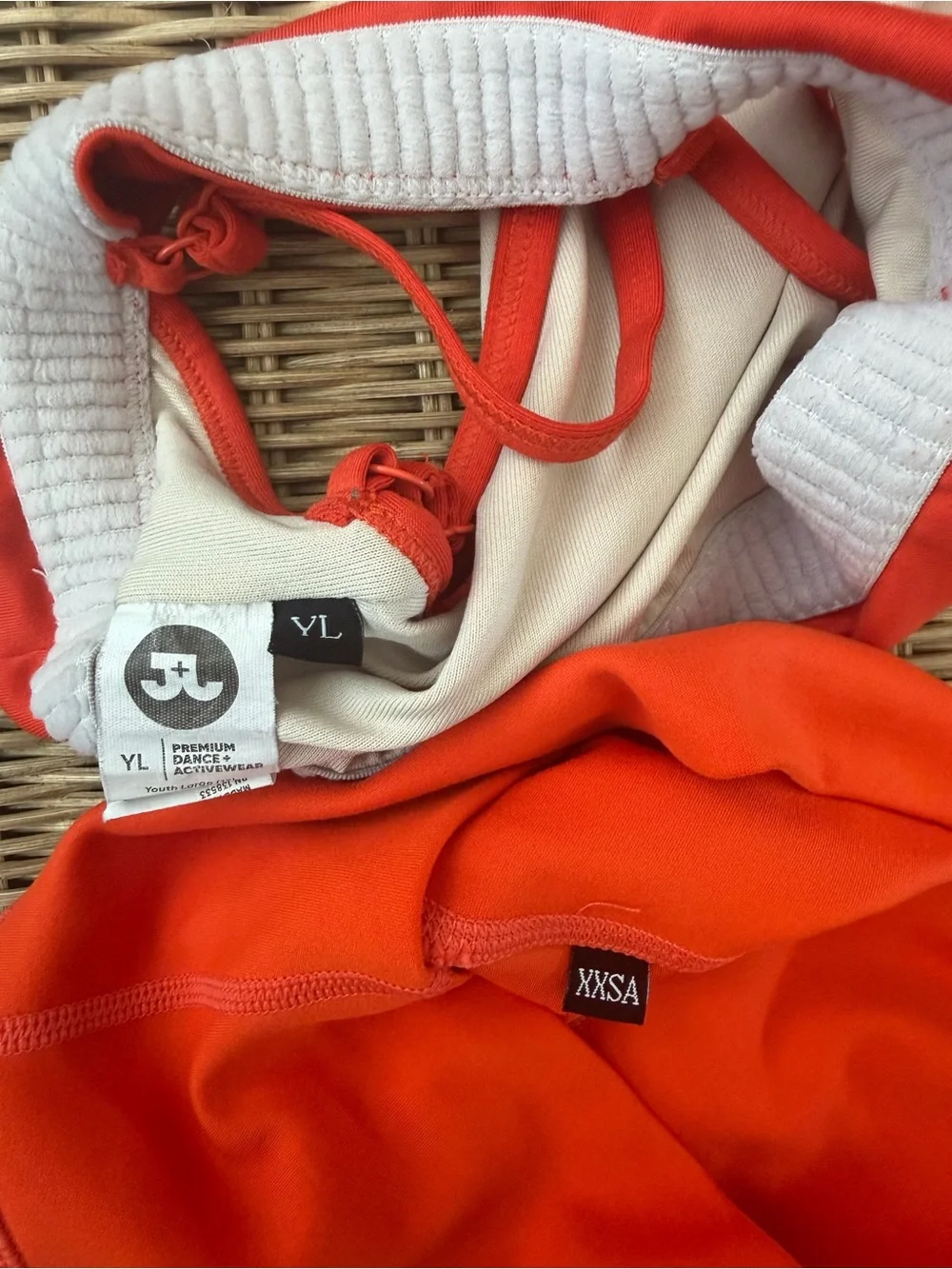 JO+JAX Red Orange Dance Set Top YL Bottom AXXS